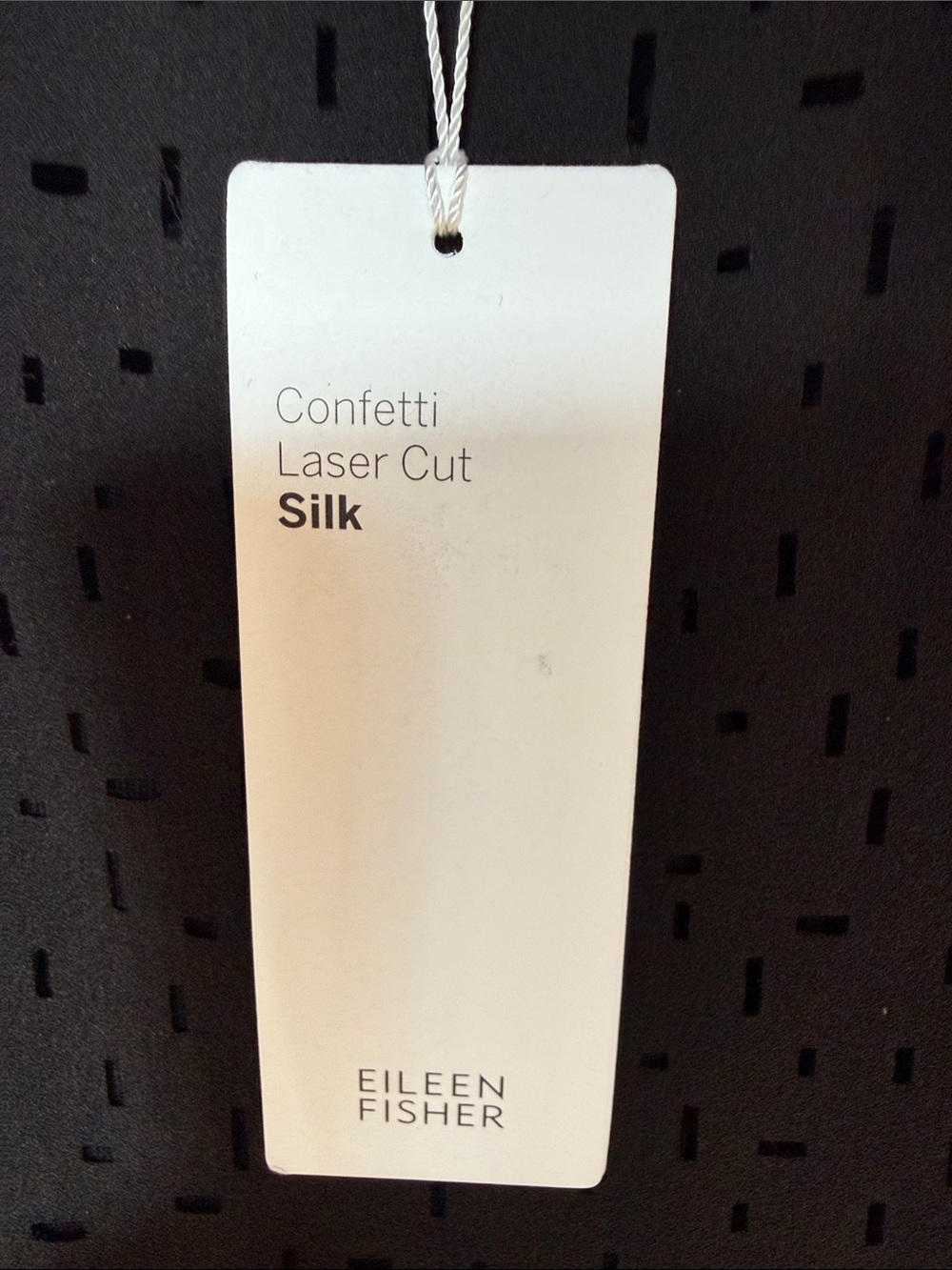 Eileen Fisher Black Silk Confetti Laser Short Sleeve Tunic - Picture 4 of 7